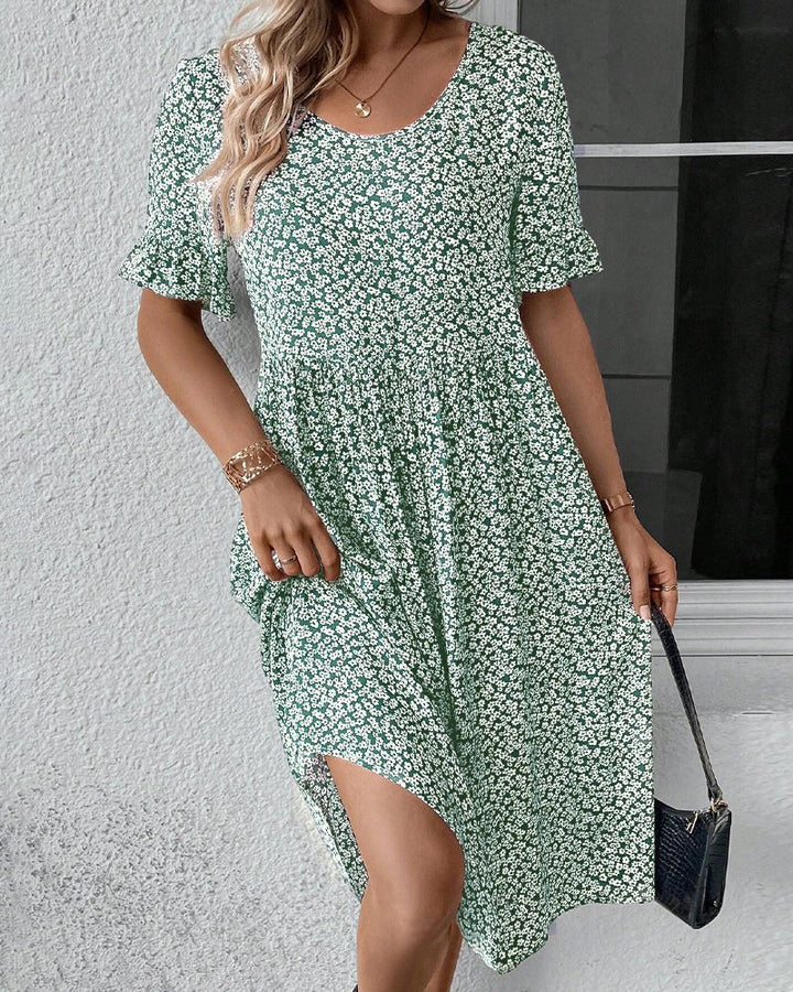 Anne | Elegant Bloom Midiklänning