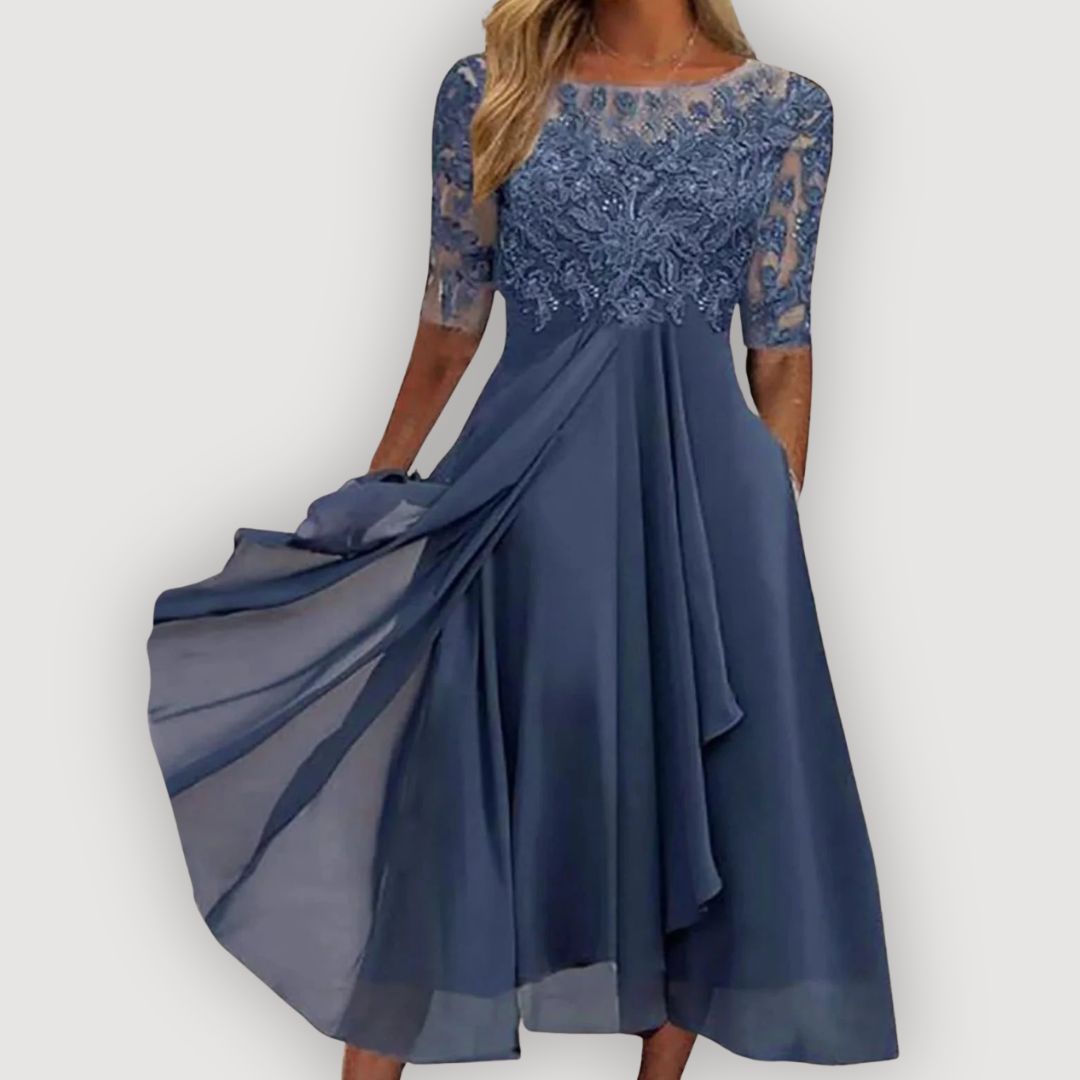 Vivienne™ spets midi-klänning | graciös elegans och tidlös sofistikering