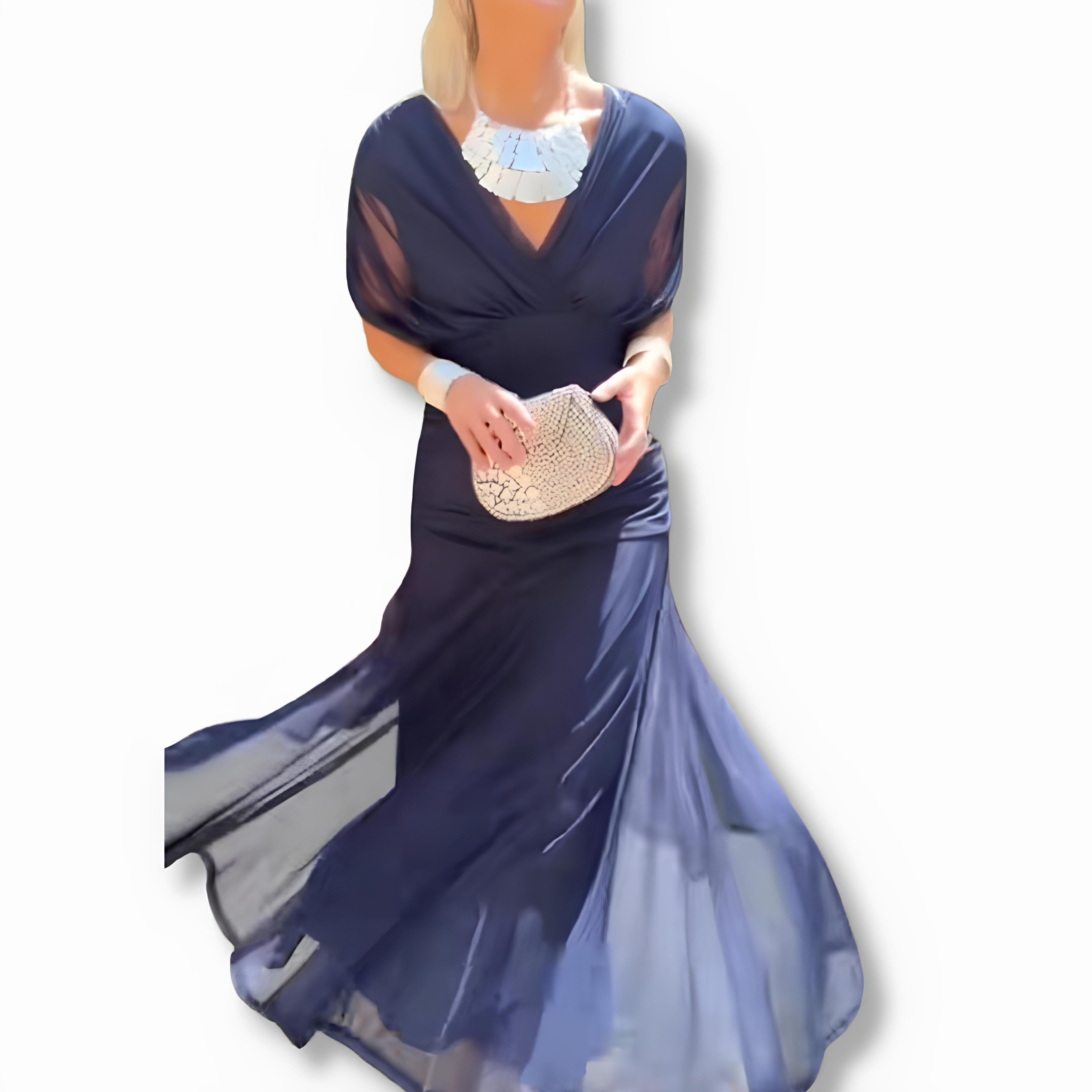 Luna - Elegant klänning med V-ringning