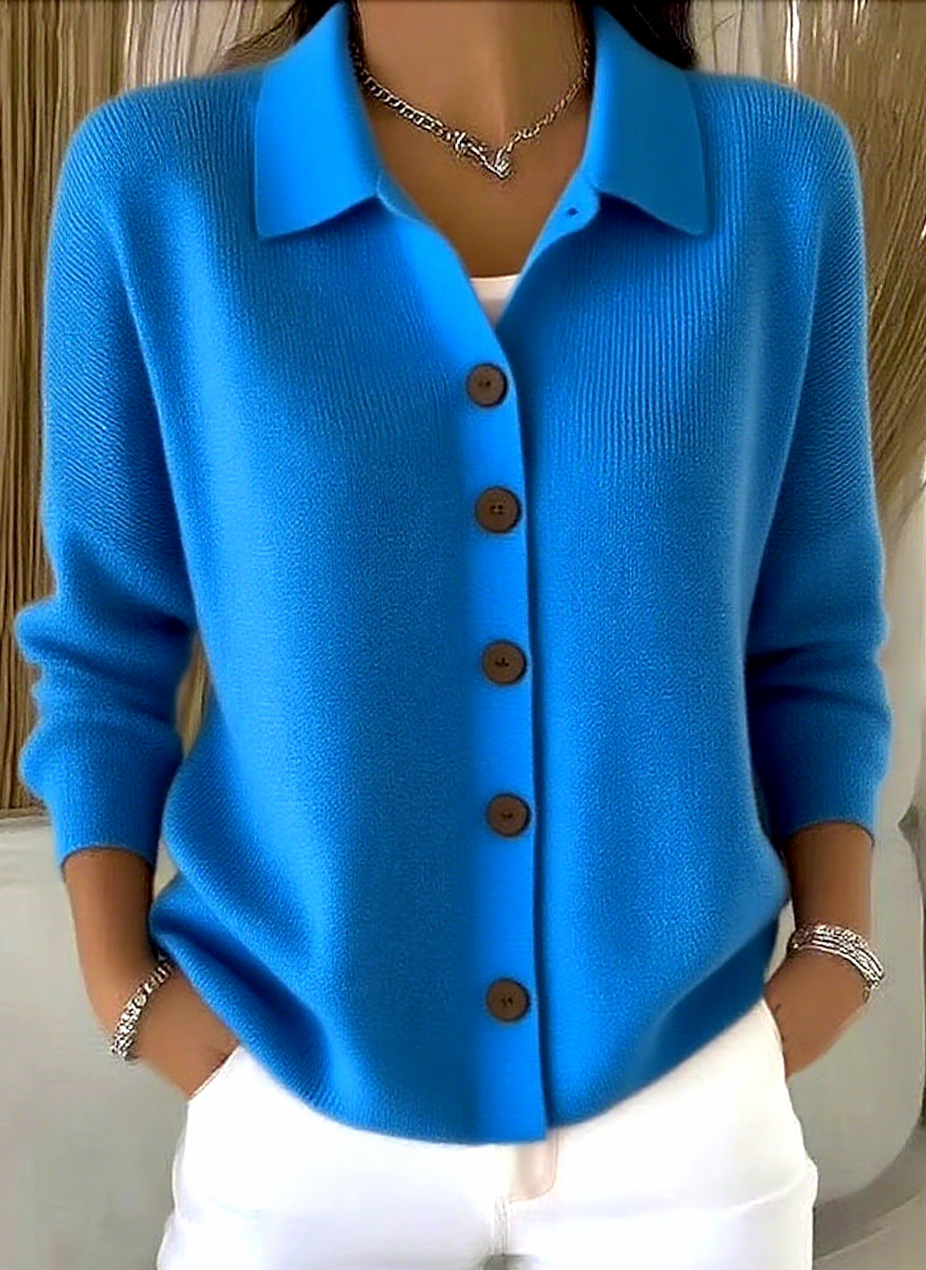 Amelie™ Stickad Cardigan | Tidlös elegans och vardagskomfort