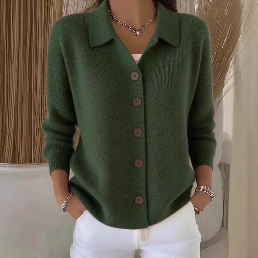 Amelie™ Stickad Cardigan | Tidlös elegans och vardagskomfort