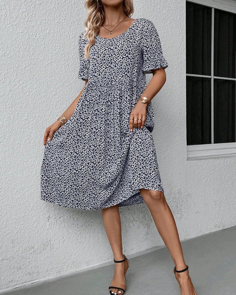 Anne | Elegant Bloom Midiklänning