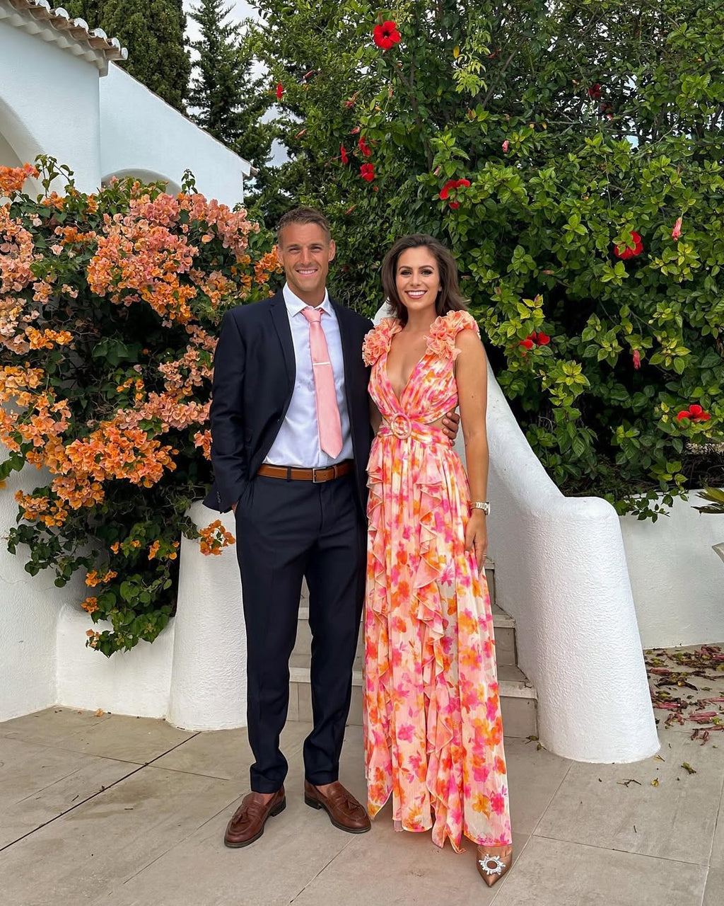 Maeve | Damklänning med blommönster, ärmlös, med utskurna partier, maxiklänning, bröllopsgästklänning