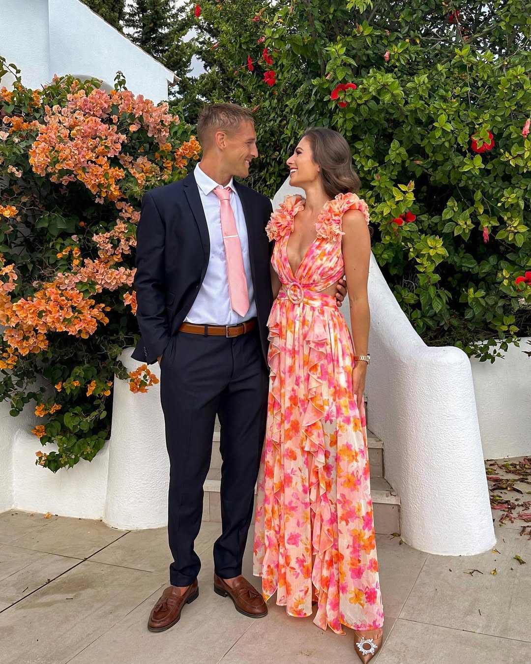Maeve | Damklänning med blommönster, ärmlös, med utskurna partier, maxiklänning, bröllopsgästklänning