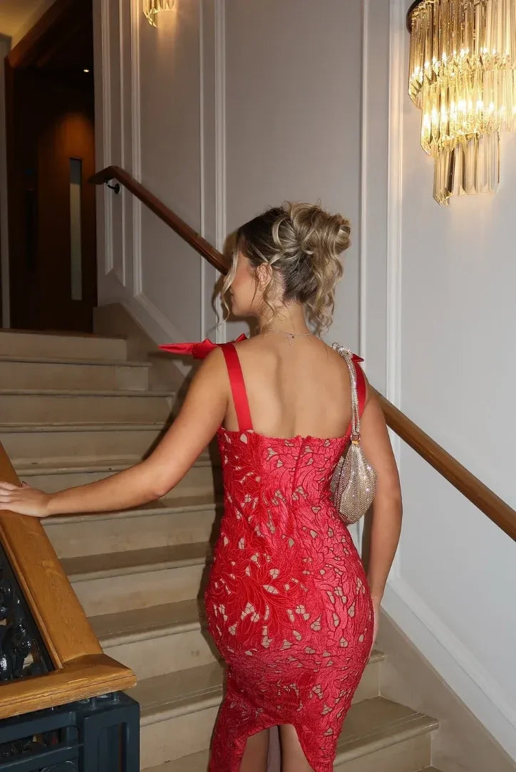 Megan | Damklänning utan ärmar, blommönstrad maxiklänning för fest