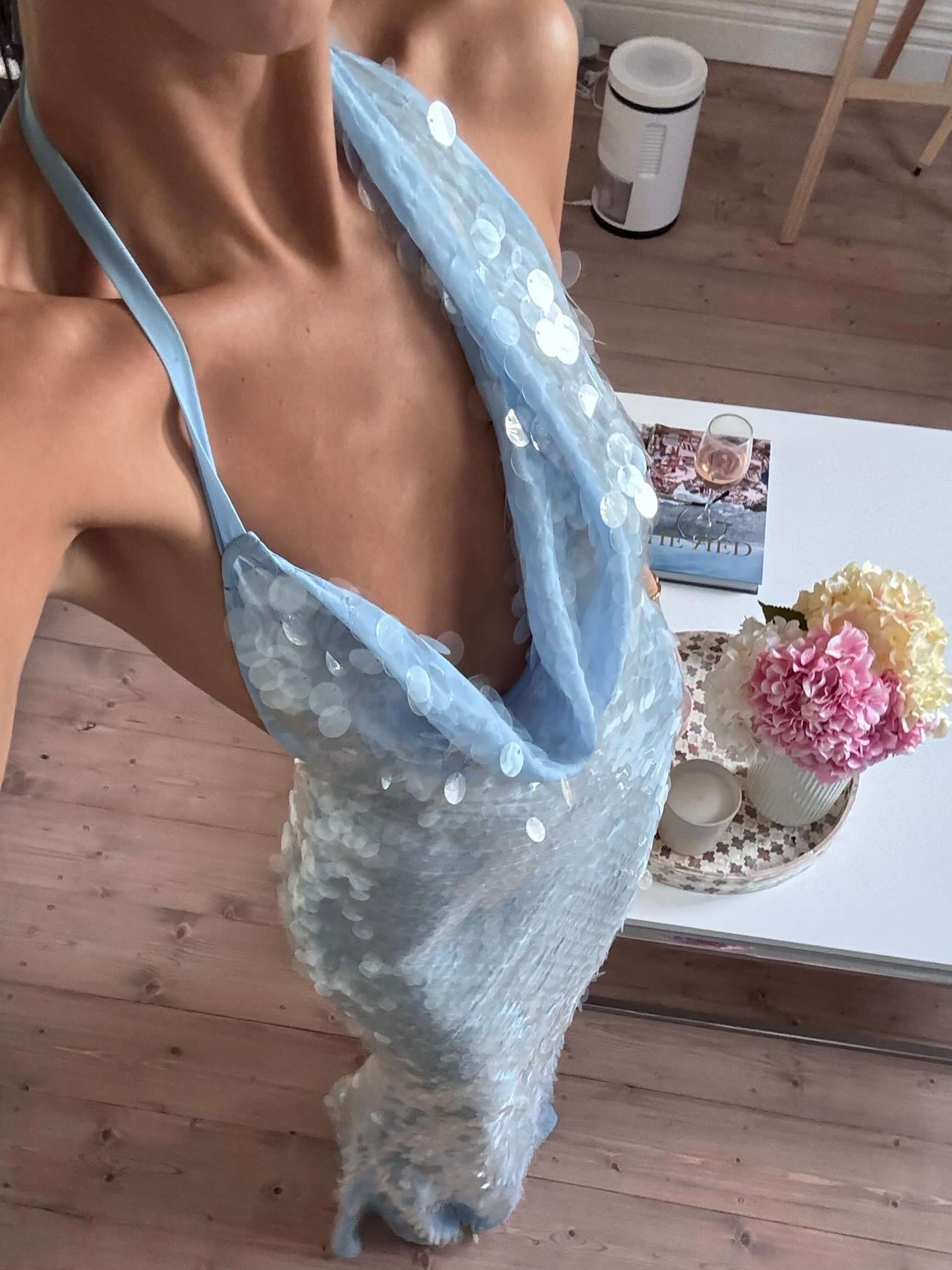 Suzy | Damklänning i paljettmaxi, ärmlös, sommarklänning
