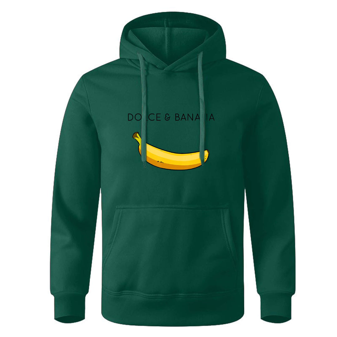 Hoodie | Bananmönster | Dragsko | Pullover Hoodie | Avslappnad Hoodie