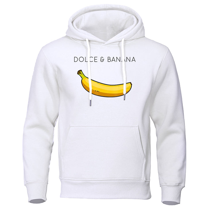 Hoodie | Bananmönster | Dragsko | Pullover Hoodie | Avslappnad Hoodie
