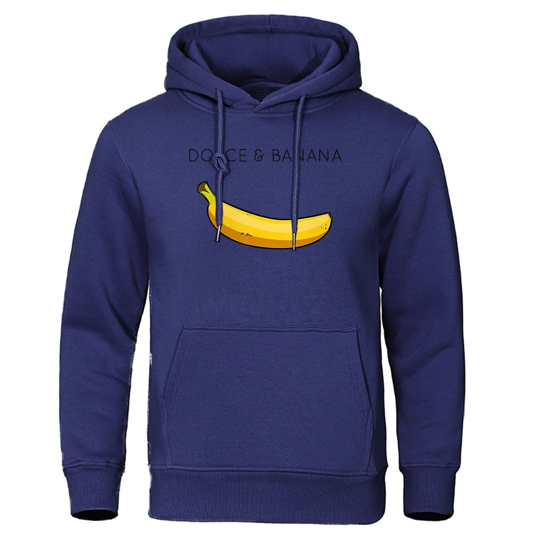 Hoodie | Bananmönster | Dragsko | Pullover Hoodie | Avslappnad Hoodie