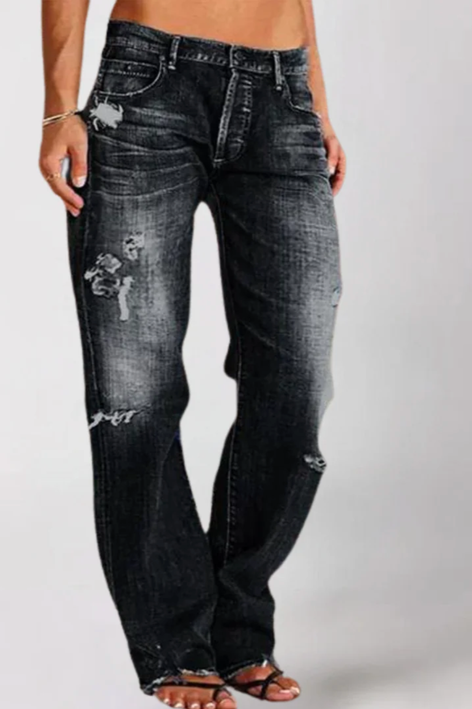 Alicia™️ | Loose Wide-Leg Denim Jeans