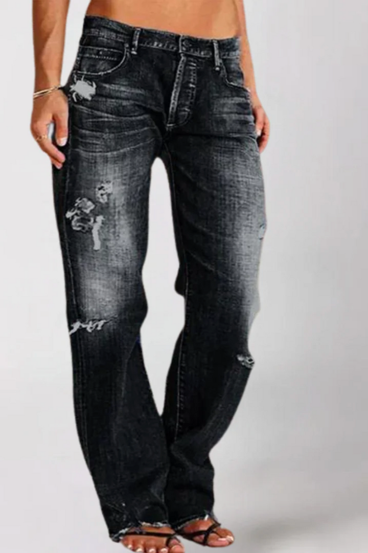 Alicia™️ | Loose Wide-Leg Denim Jeans