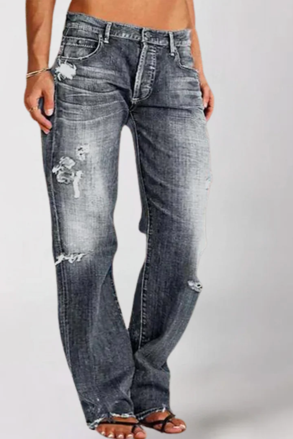 Alicia™️ | Loose Wide-Leg Denim Jeans