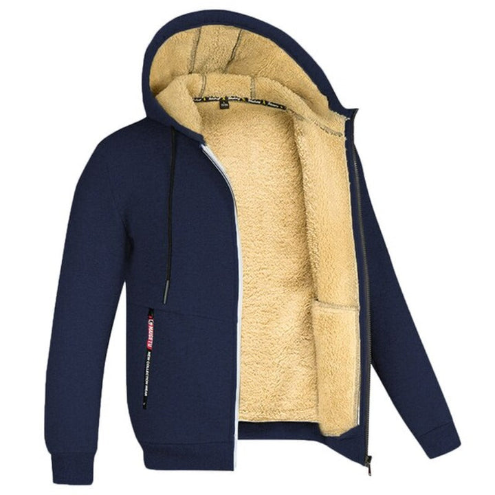 Sherpa Fleece Hoodie | Varm | Dragkedja | Vinter Hoodie | Hoodie Jacka