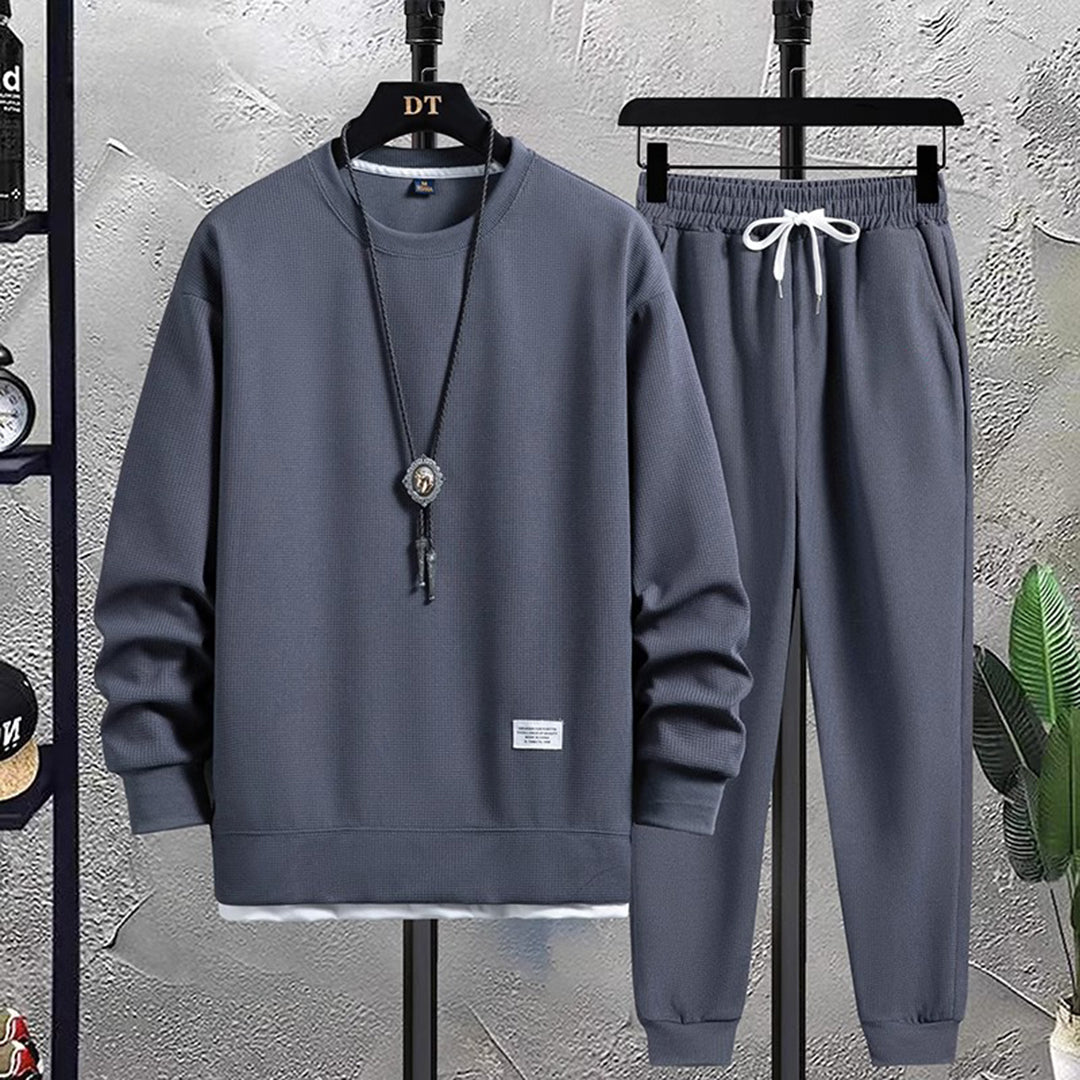 Sweatdräkt - Löst sittande tvådelat för män - Sweatshirt och Sweatpants Set
