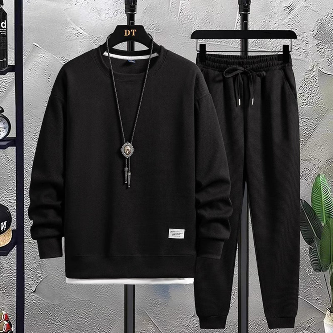 Sweatdräkt - Löst sittande tvådelat för män - Sweatshirt och Sweatpants Set