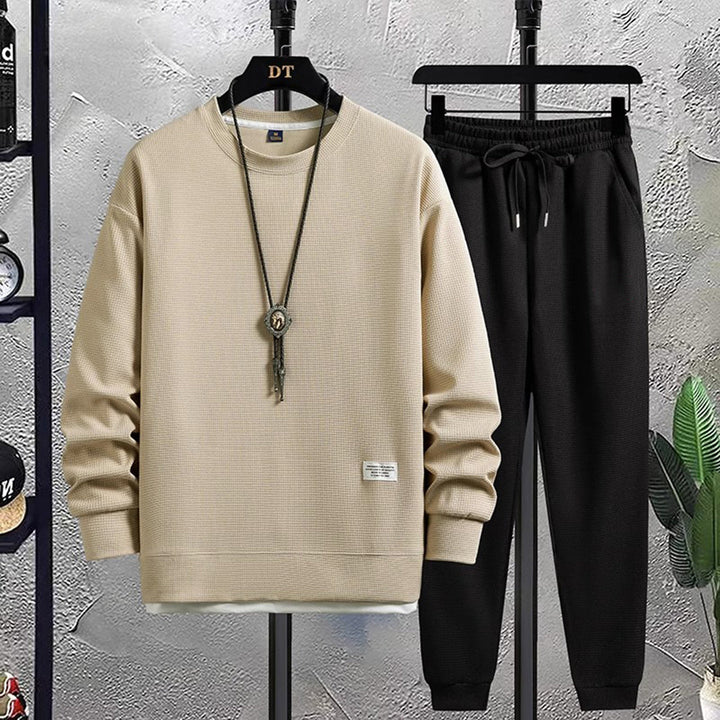 Sweatdräkt - Löst sittande tvådelat för män - Sweatshirt och Sweatpants Set