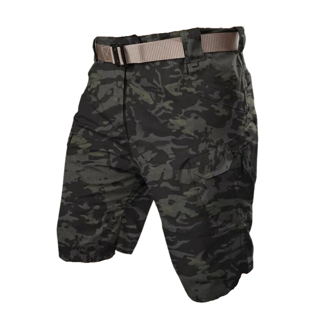 Herr Outdoorshorts med 6 fickor med dragkedjor - FlexTrek Cargo Shorts