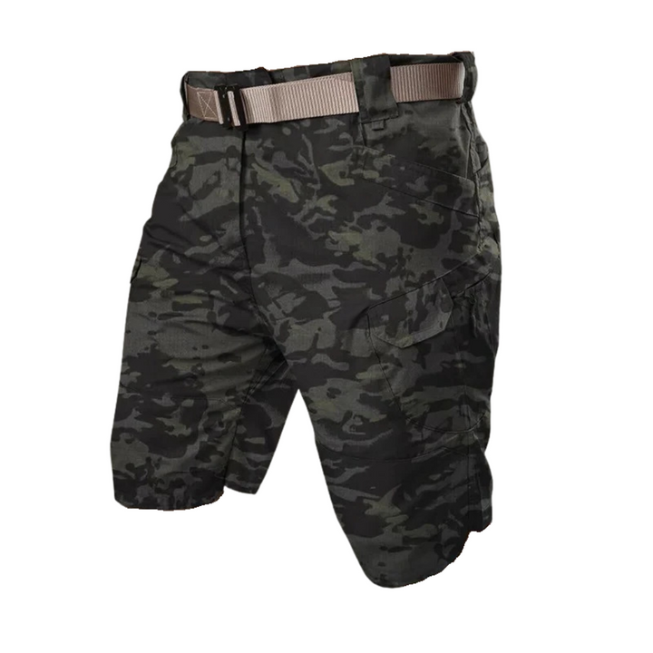 Herr Outdoorshorts med 6 fickor med dragkedjor - FlexTrek Cargo Shorts