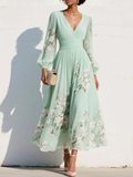 Seraphina™ blommönstrad midi-klänning | enkel elegans och tidlös elegans