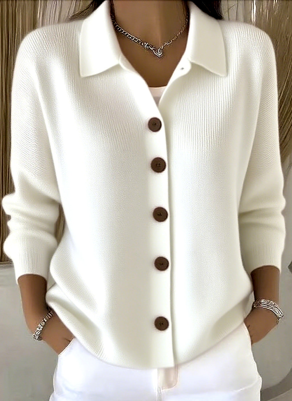 Amelie™ Stickad Cardigan | Tidlös elegans och vardagskomfort